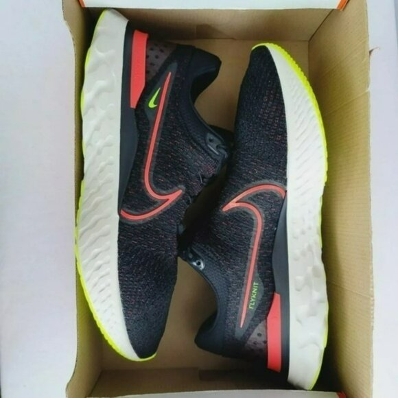 14 MEN\'S NIKE REACT INFINITY RUN FLYKNIT 3 BLACK SIREN RED DH5392-007 main image 11